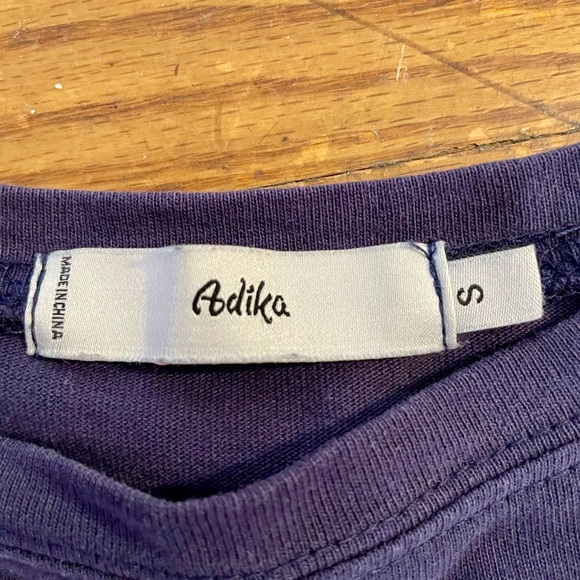 Adika Blue Long Sleeve Casual Crop Top - Picture 4 of 4